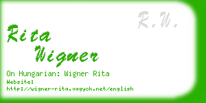 rita wigner business card
